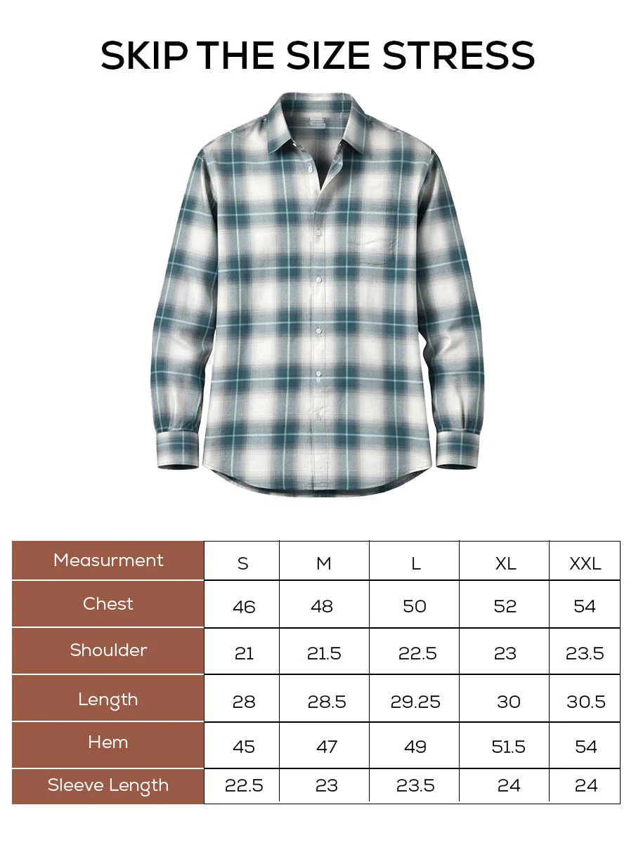 Blue Checkered Cotton Shirt – Full Sleeve, Loose Fit - Image 5
