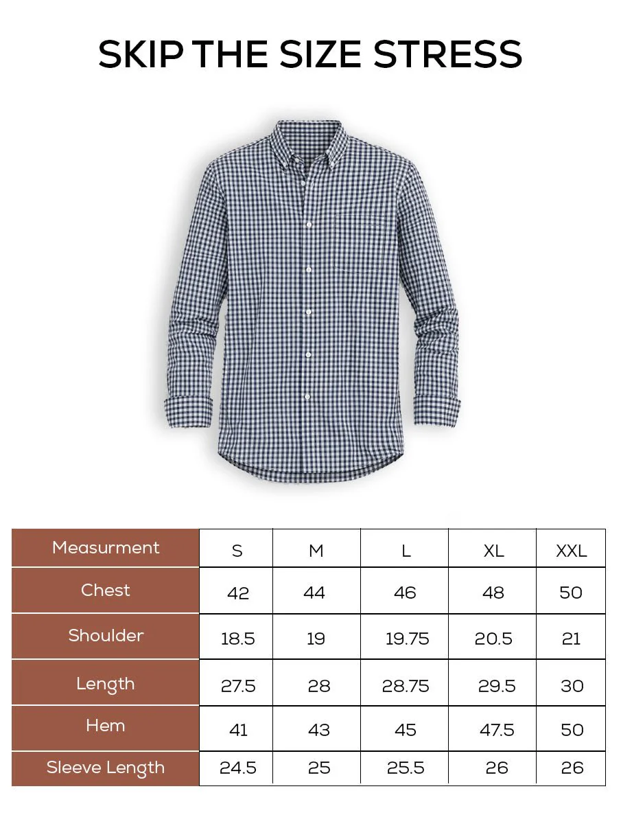 Blue Checkered Organic Cotton Shirt – Button-Down Collar | Regular Fit - Image 5