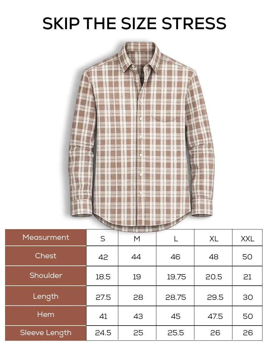 Brown Checkered Cotton Shirt β Full Sleeve, Regular Fit - Image 6