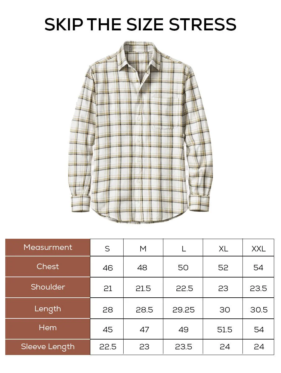 Brown Checkered Cotton Shirt – Full Sleeve, Loose Fit - Image 5
