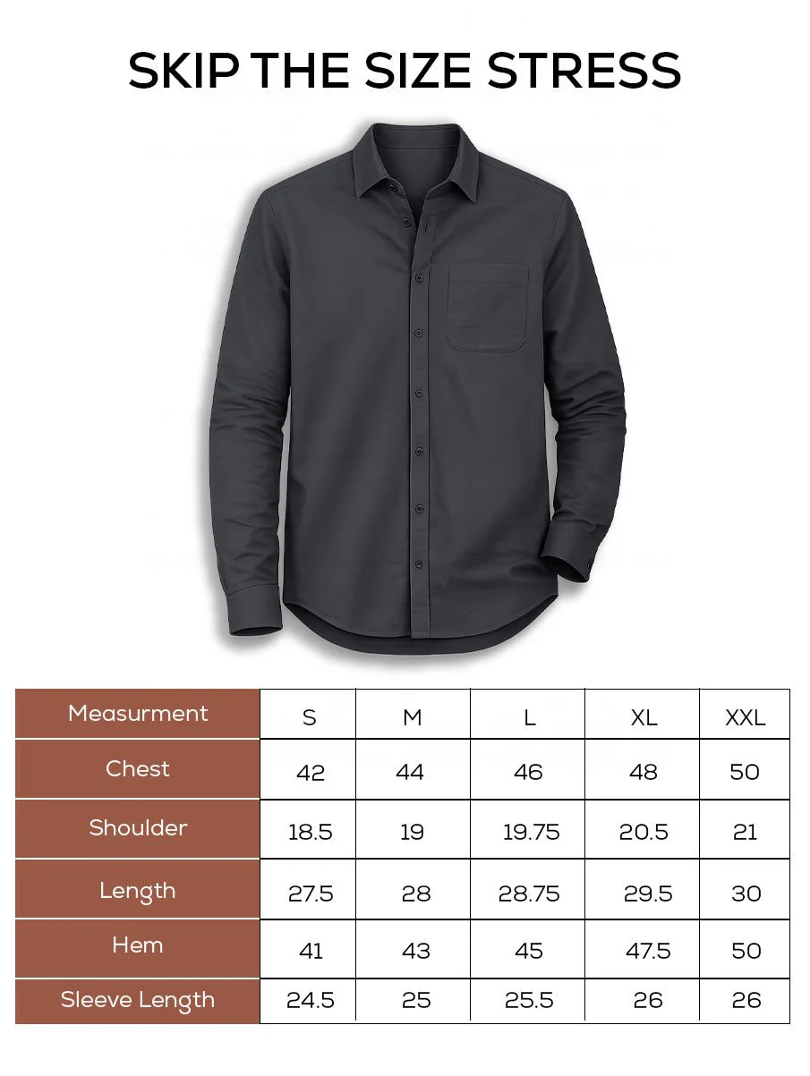 Dark Grey Full Sleeve Cotton Shirt β Regular Fit - Image 5