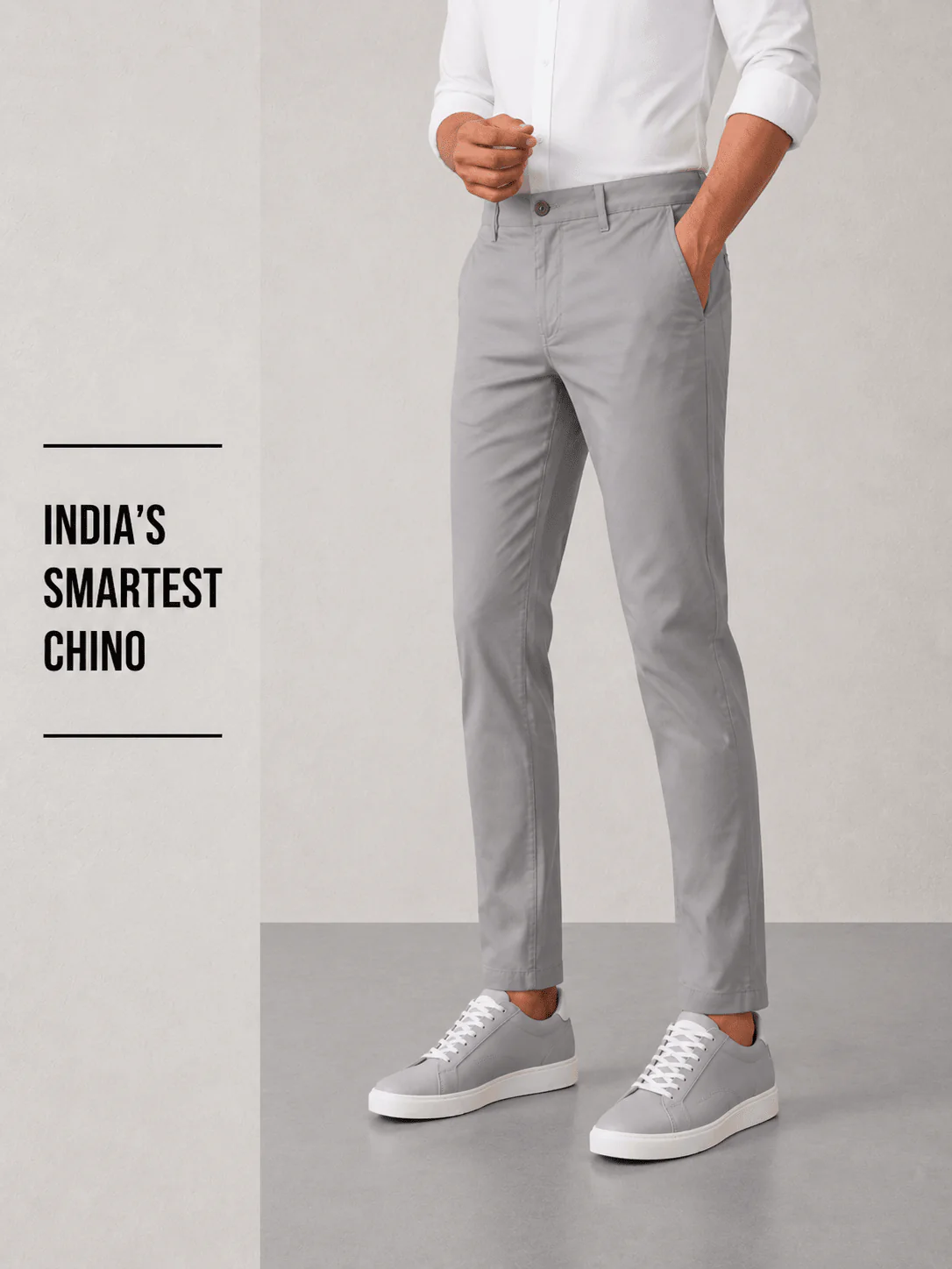 The Regular Fit Daylong Chino - Stone Mouse - Image 4