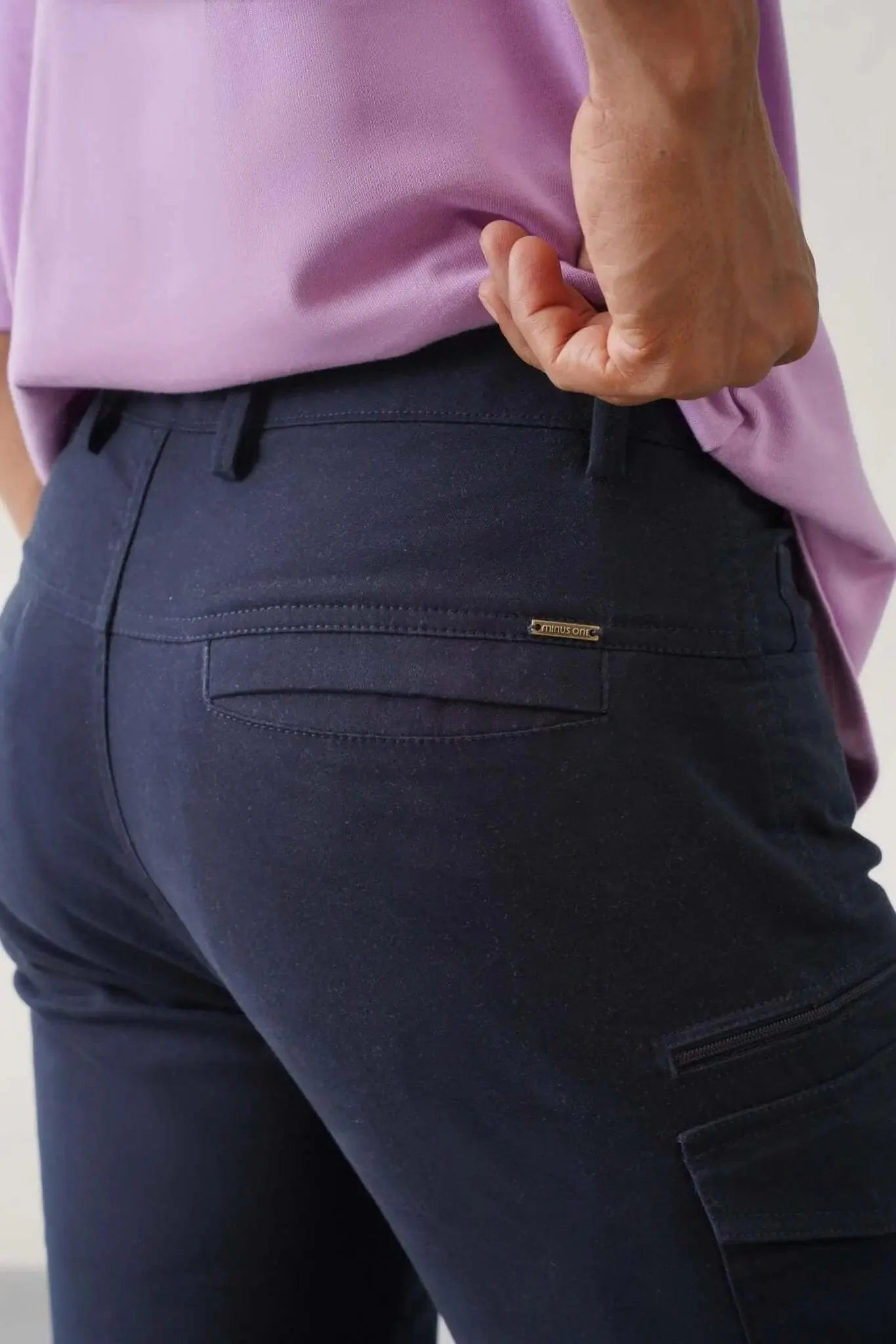 The Slim Fit Detachable Cargo Pants - Navy - Image 5