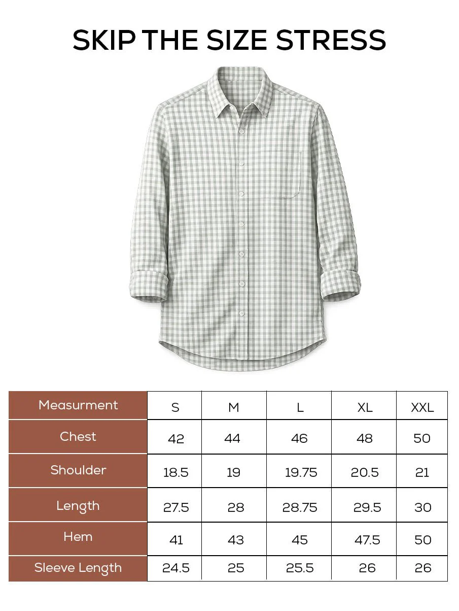 Green Gingham Brushed Cotton Shirt β Regular Fit, Full Sleeves - Image 5