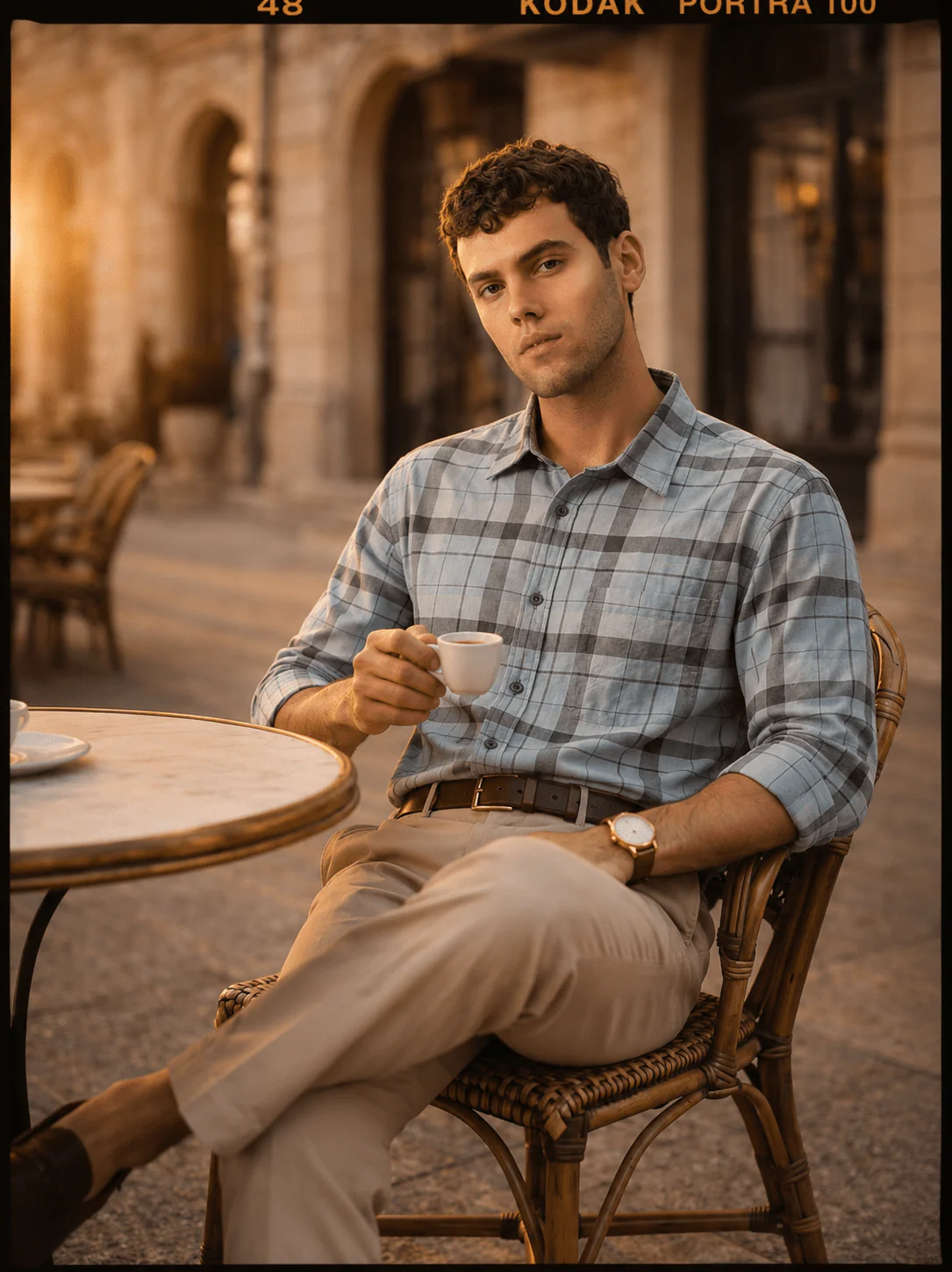 Green Checkered Cotton Shirt – Regular Fit, Full Sleeves - Image 6