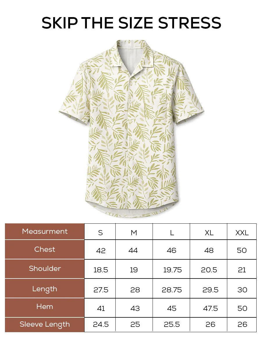 Green Printed Cotton Shirt β Regular Fit, Half Sleeves - Image 5