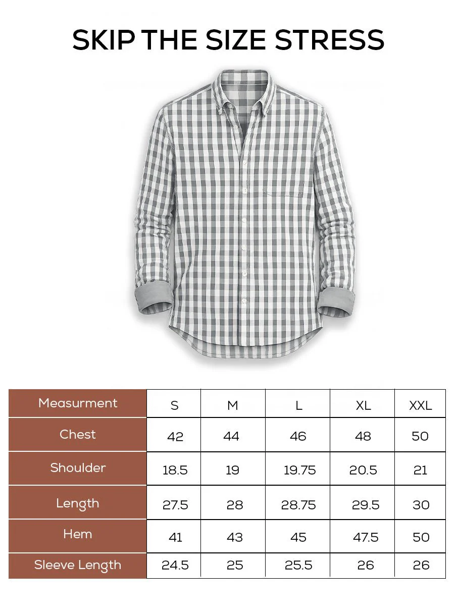 Grey Checkered Cotton Shirt β Full Sleeve, Regular Fit - Image 5