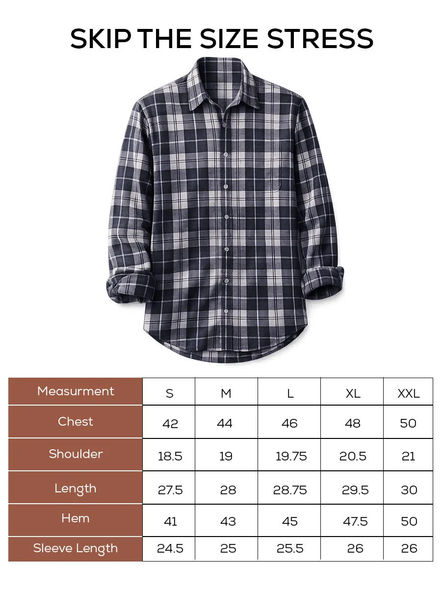 Grey Checkered Cotton Shirt – Loose Fit, Full Sleeves - Image 5