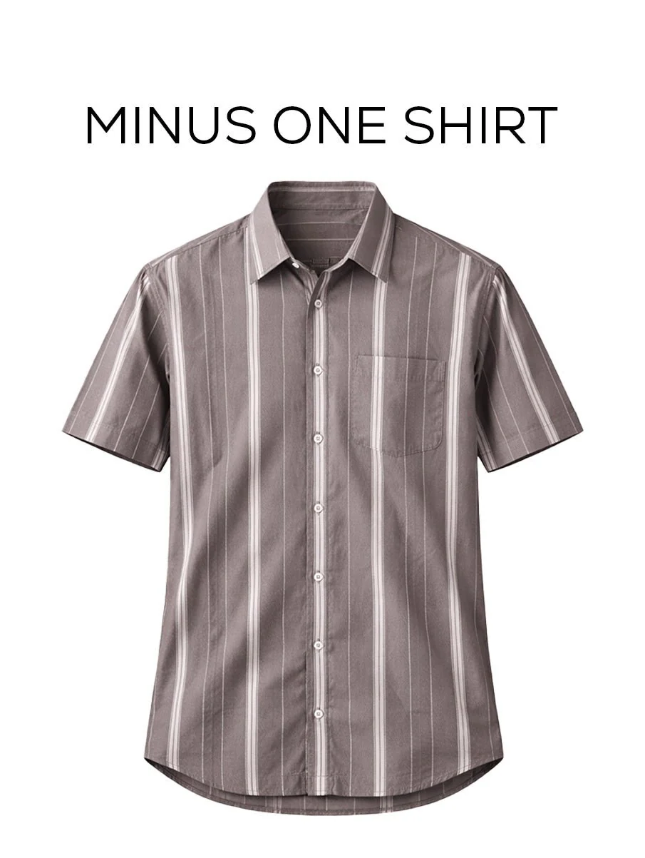 Grey Printed Organic Cotton Shirt – Regular Fit, Half Sleeves - Image 2