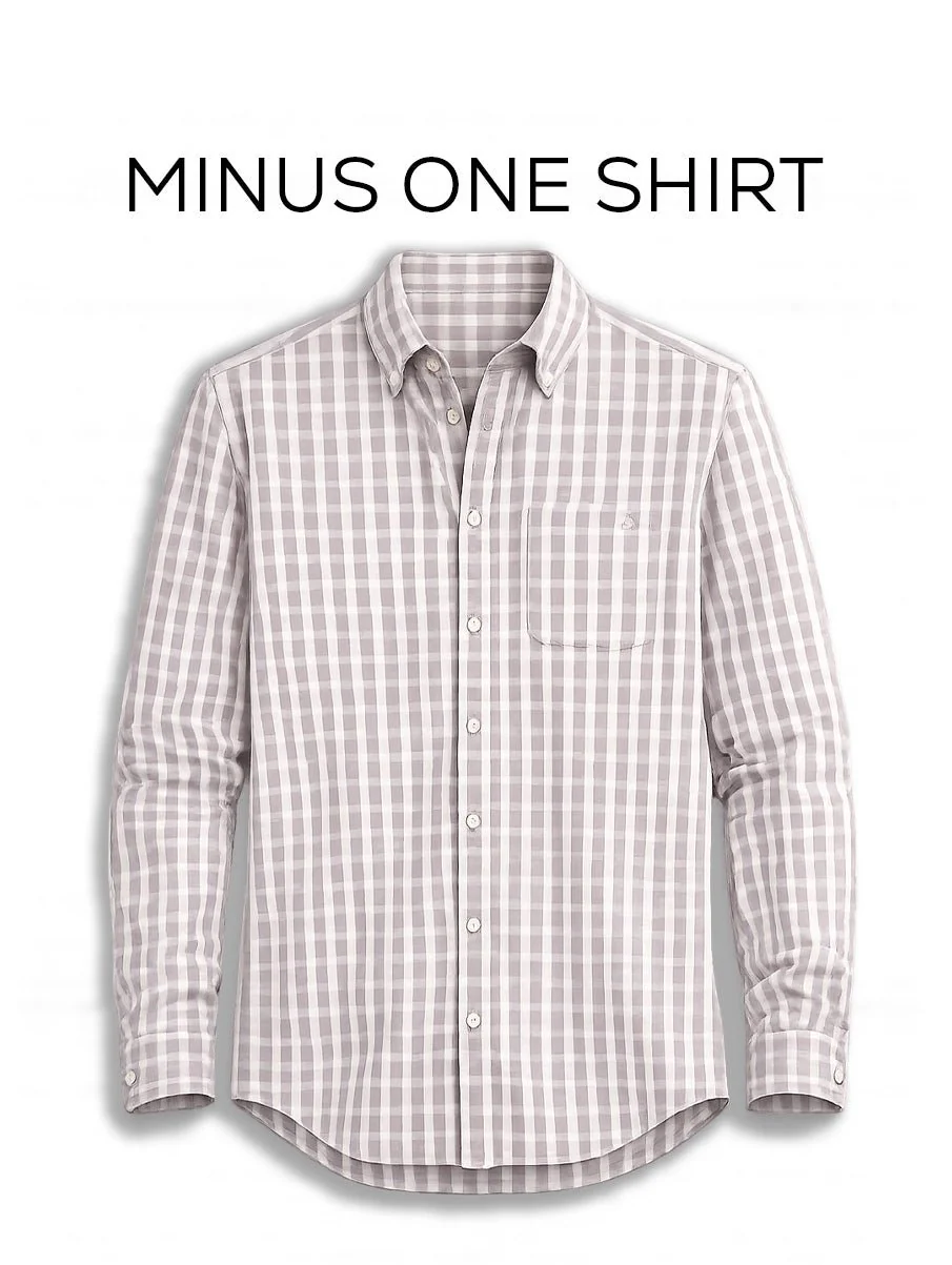 Lavender Checkered Cotton Shirt – Full Sleeve, Regular Fit - Image 2