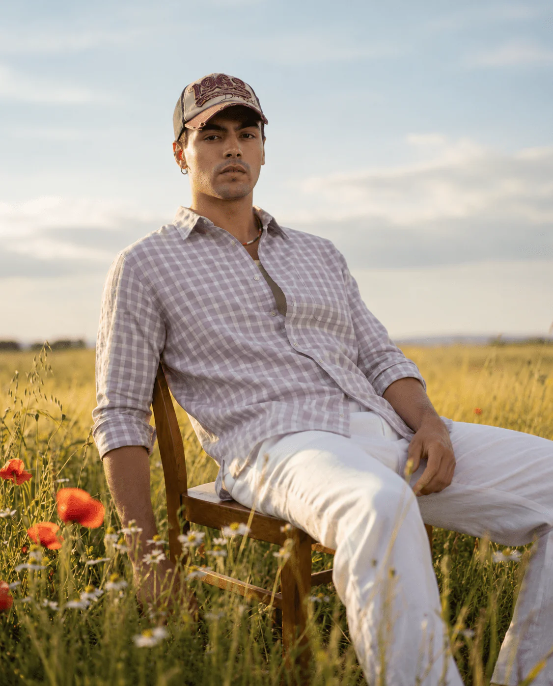 Lavender Checkered Cotton Shirt – Full Sleeve, Regular Fit - Image 6