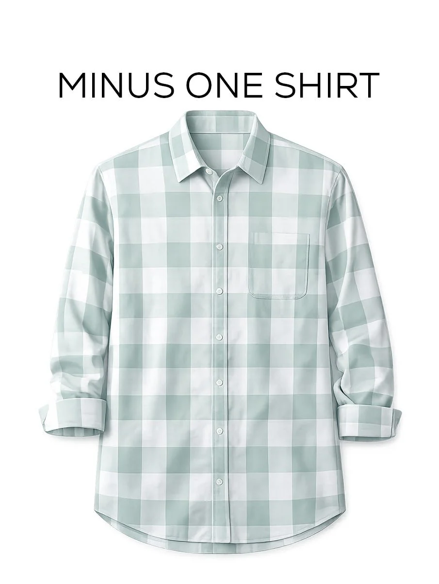 Light Blue Checkered Cotton Shirt β Regular Fit, Full Sleeves - Image 2