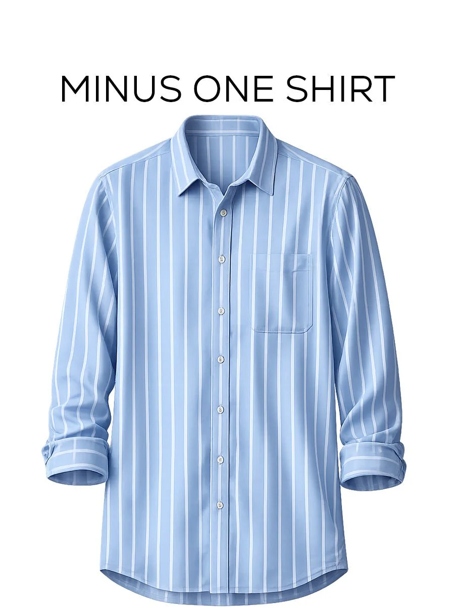 Light Blue Striped Brushed Cotton Shirt β Regular Fit - Image 2