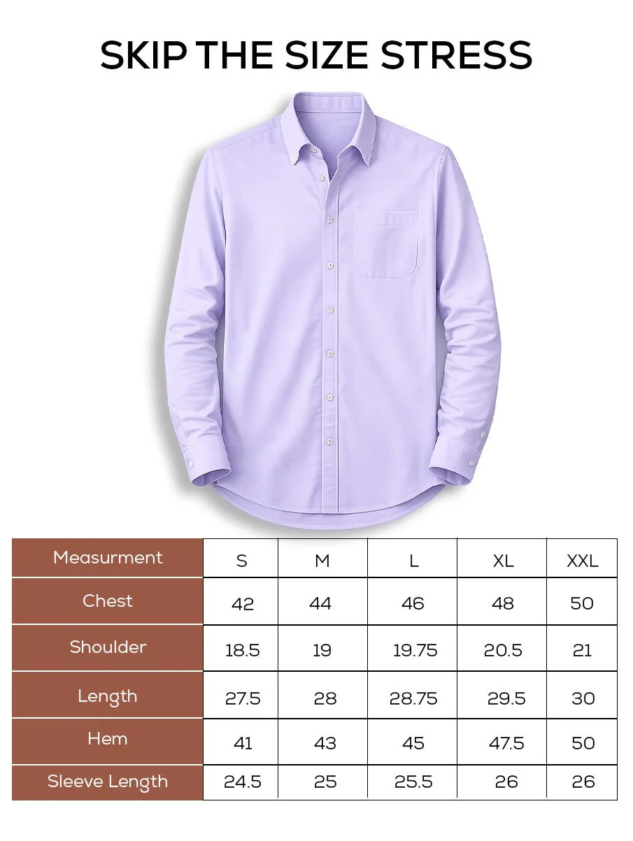 Lilac Solid Cotton Shirt β Regular Fit, Full Sleeves - Image 5