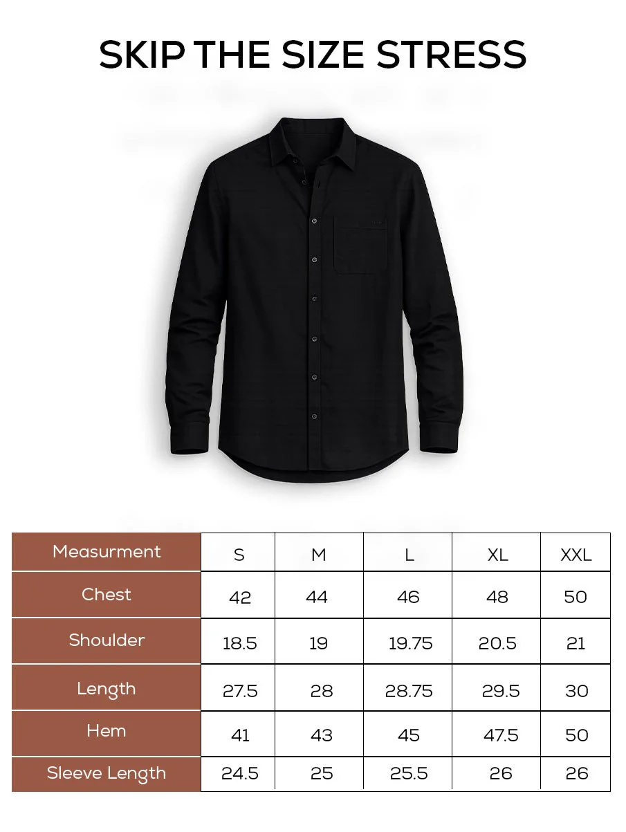Black Linen Blend Shirt – Regular Fit - Image 5