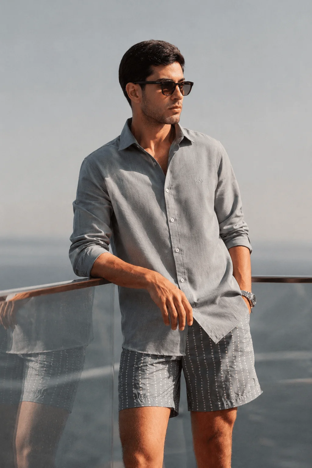 Men’s Blue Tencel Shirt – Regular Fit - Image 6