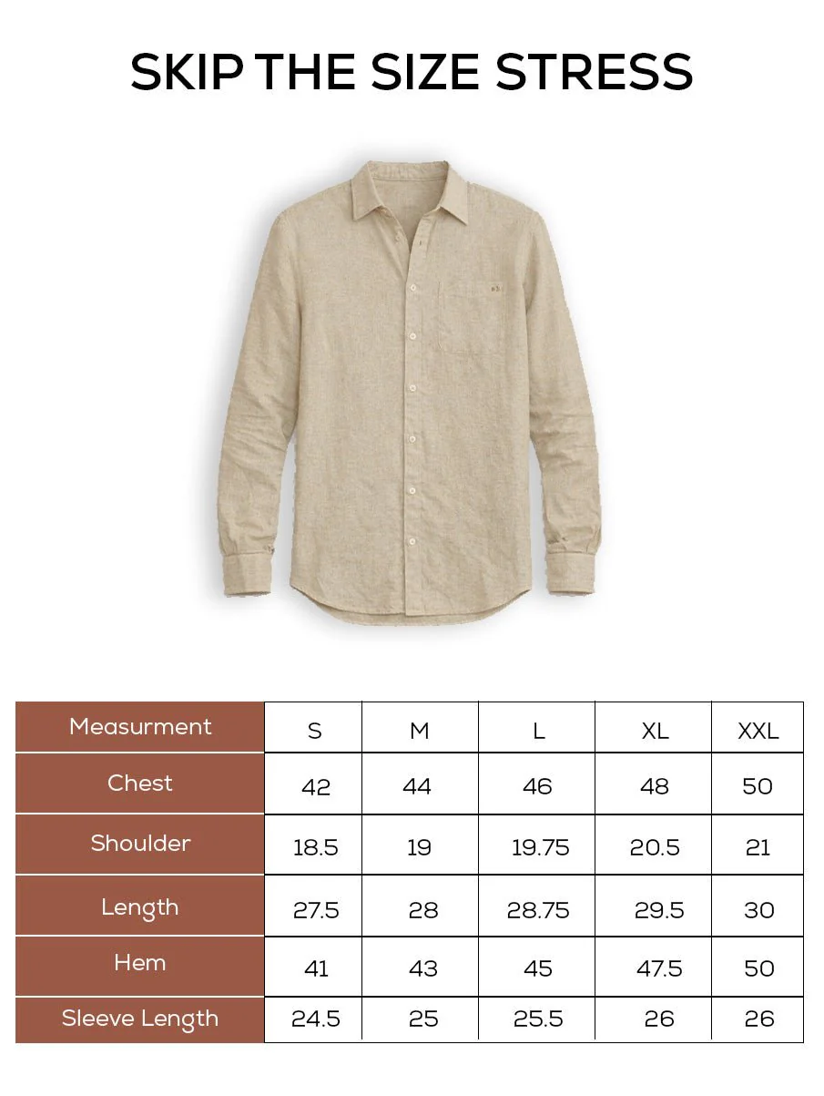 Ecru Linen Blend Shirt – Regular Fit - Image 5
