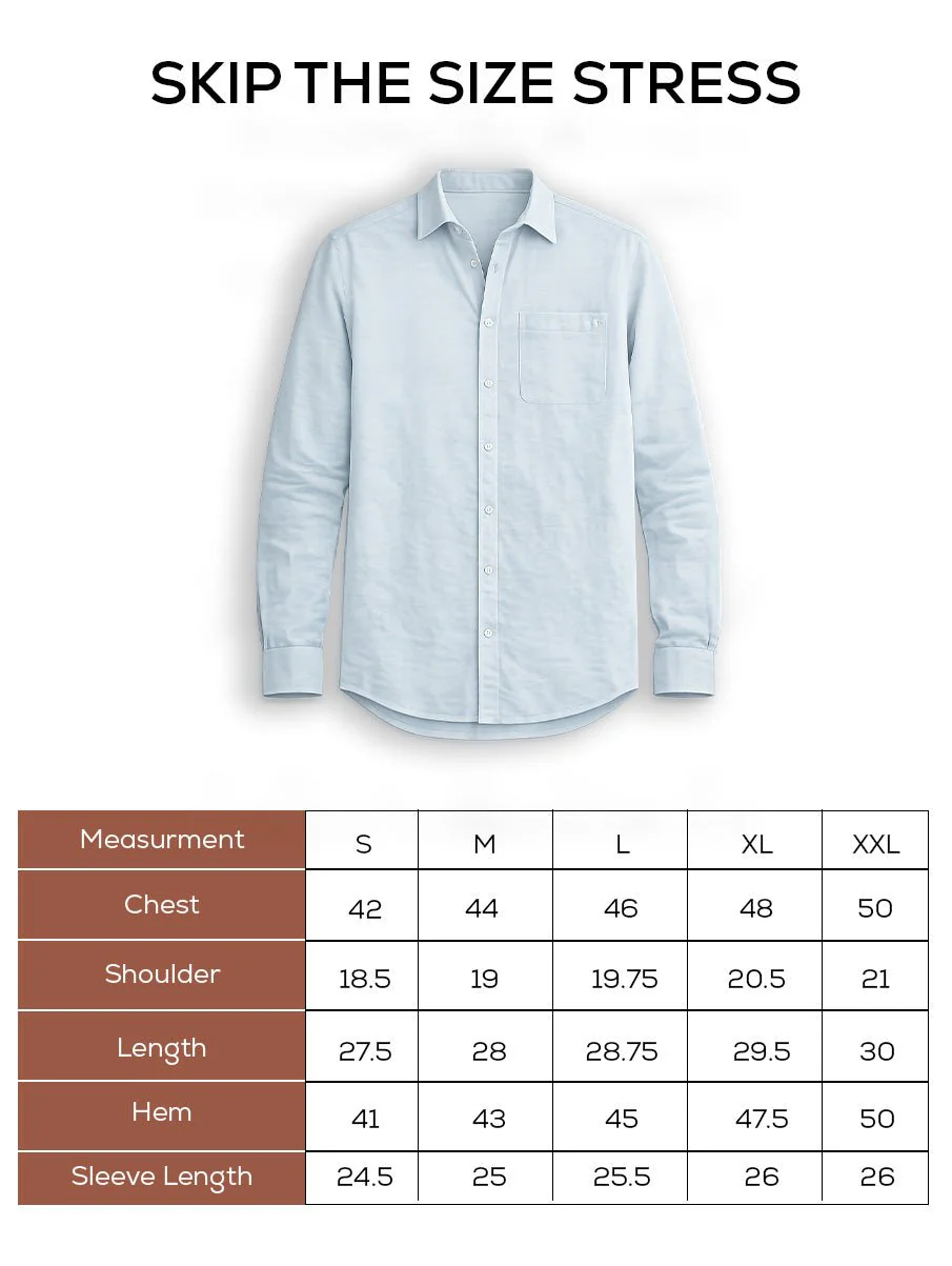Light Blue Linen Blend Shirt – Regular Fit - Image 4