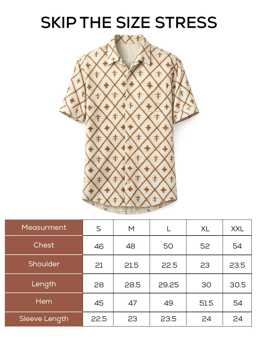 Off-White Printed Cuban Collar Shirt – Loose Fit - Image 5