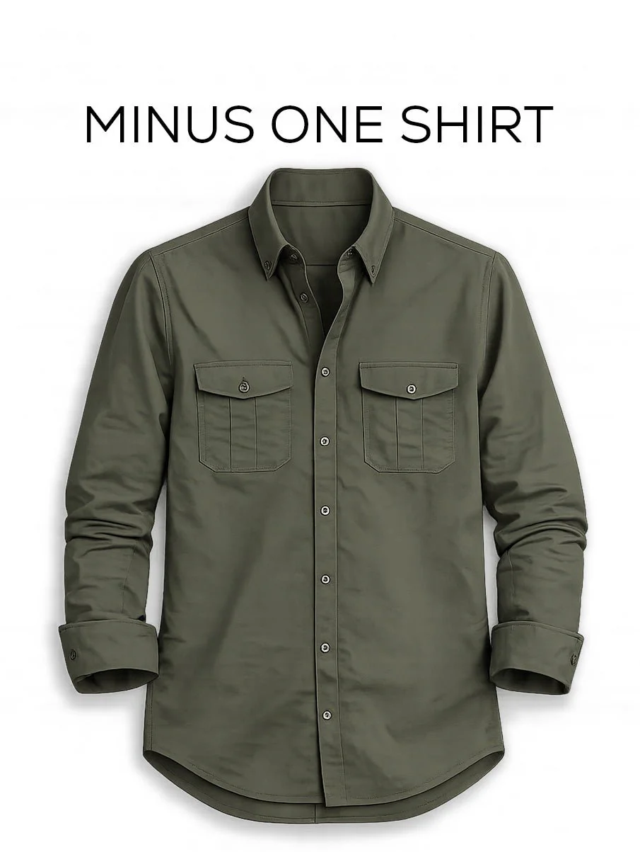 Full Sleeve Safari Shirt – Olive Green - Image 2