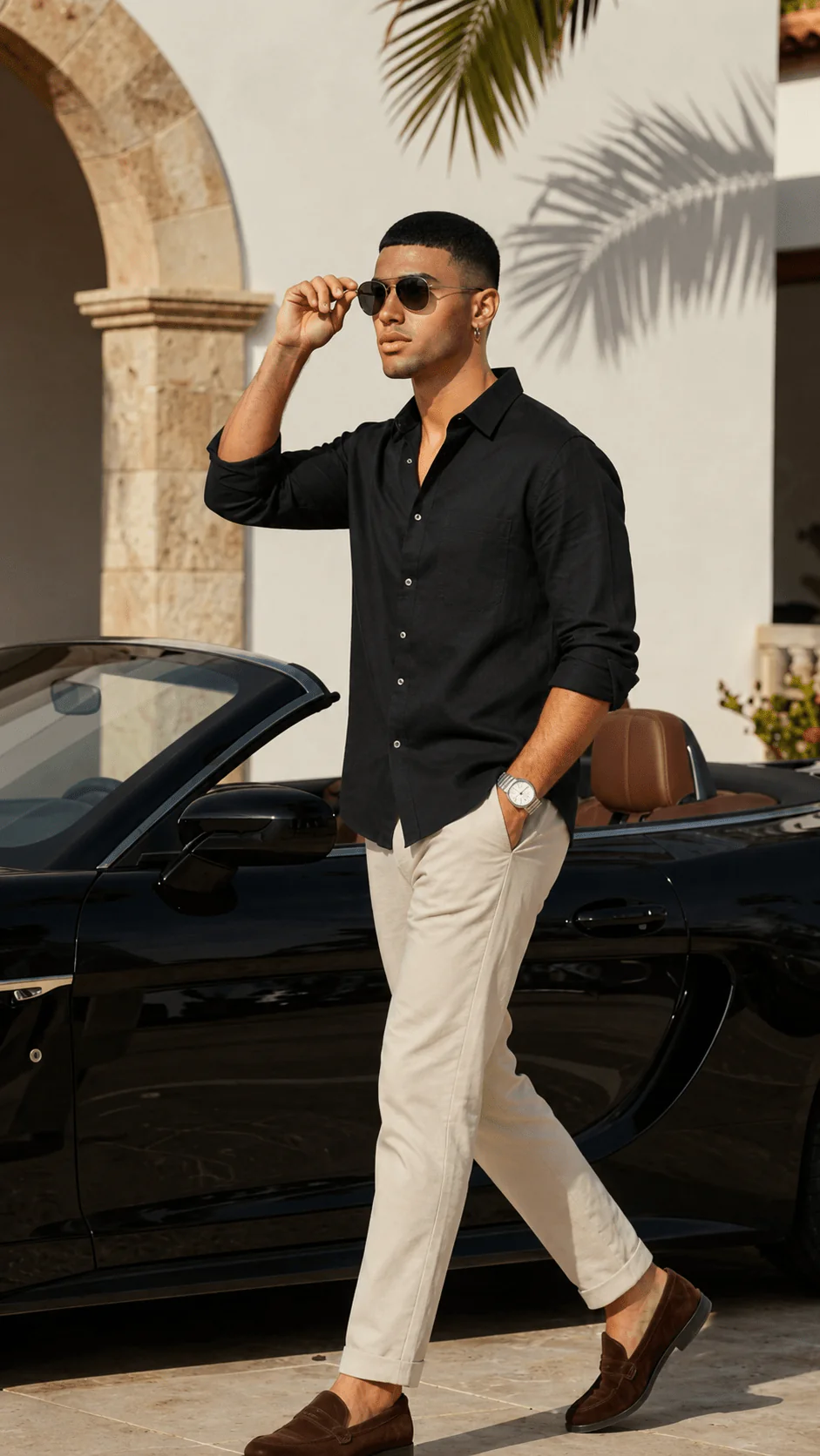 Oxford Black Cotton Shirt – Regular Fit - Image 6