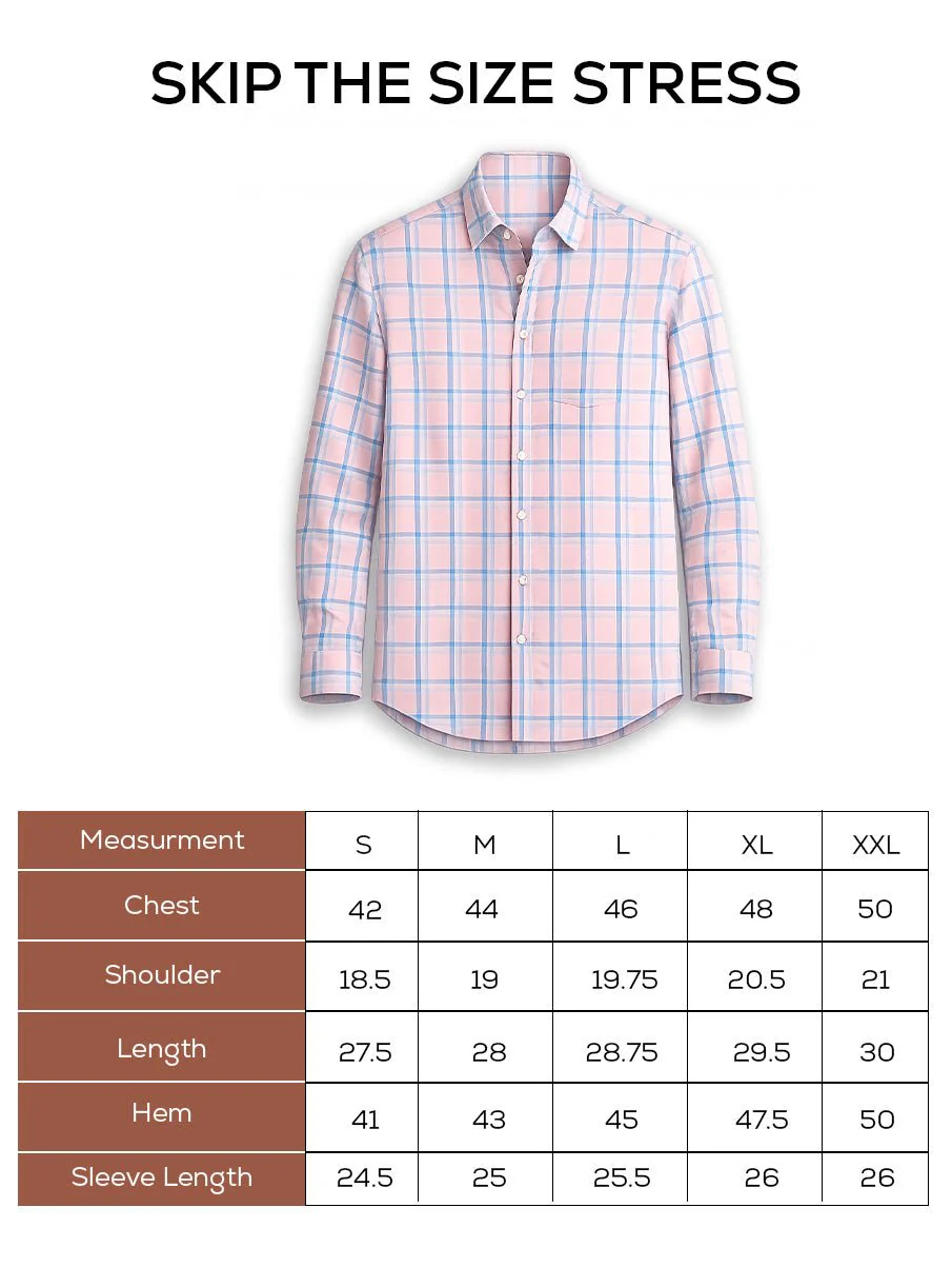 Pink Checked Cotton Shirt β Regular Fit, Full Sleeves - Image 5