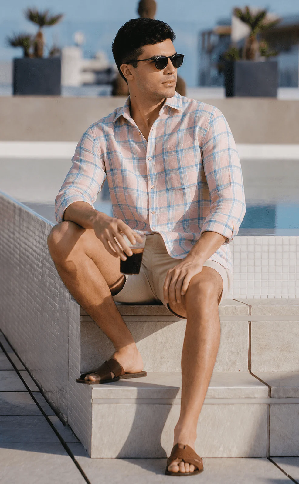 Pink Checked Cotton Shirt β Regular Fit, Full Sleeves - Image 6