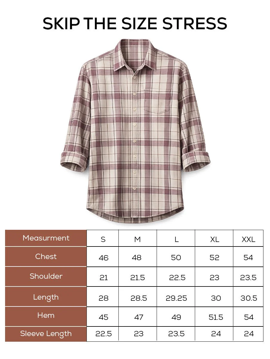 Pink Checkered Organic Cotton Shacket – Loose Fit, Full Sleeves - Image 5