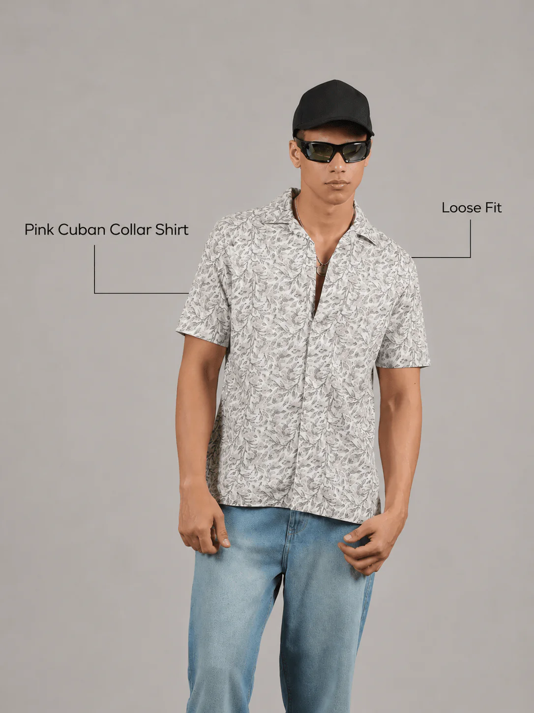 Pink Cuban Collar Shirt β Regular Fit - Image 4