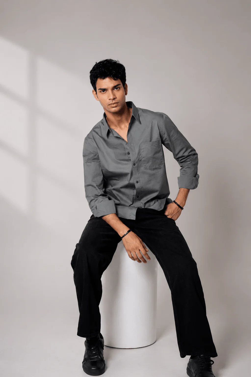 Regular Fit Sea Green Shirt