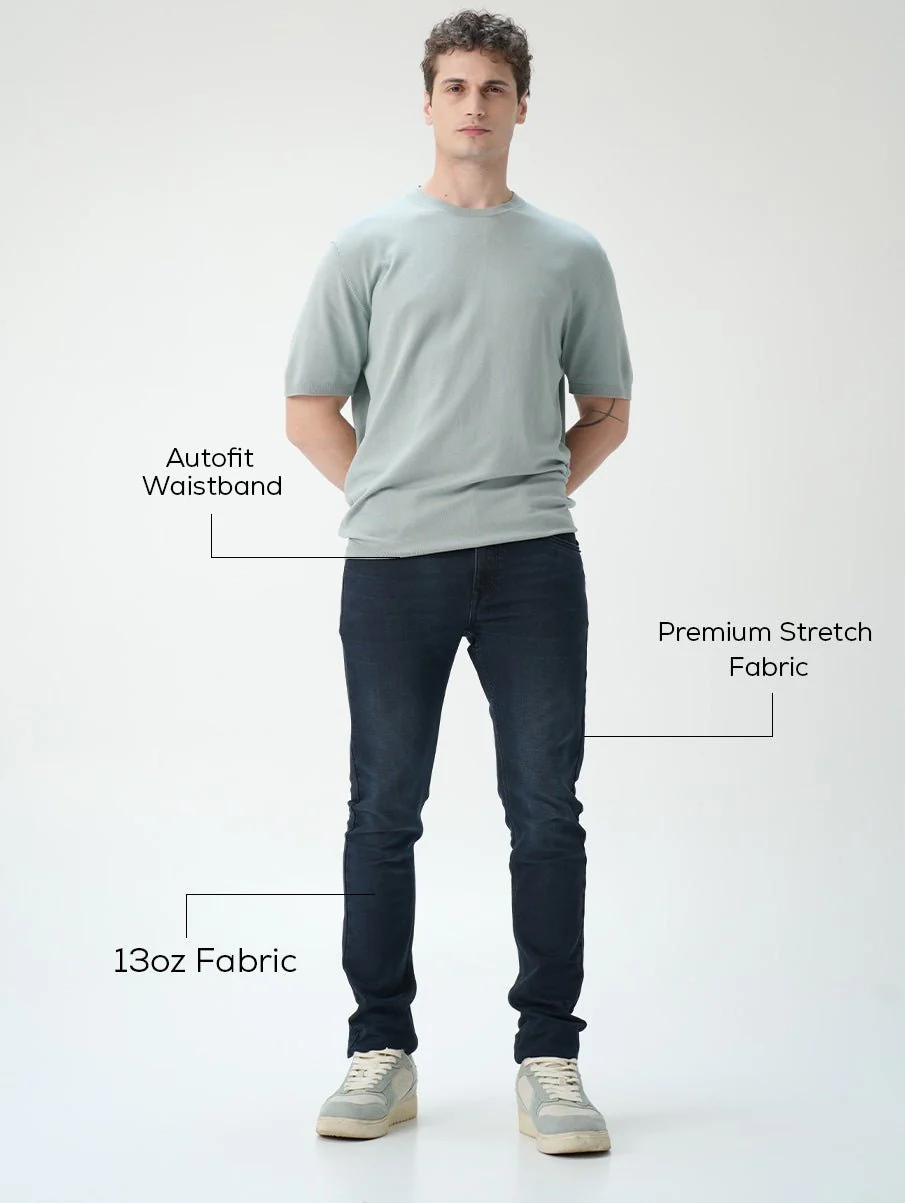 Skinny fit City Denim- Royal Navy - Image 6