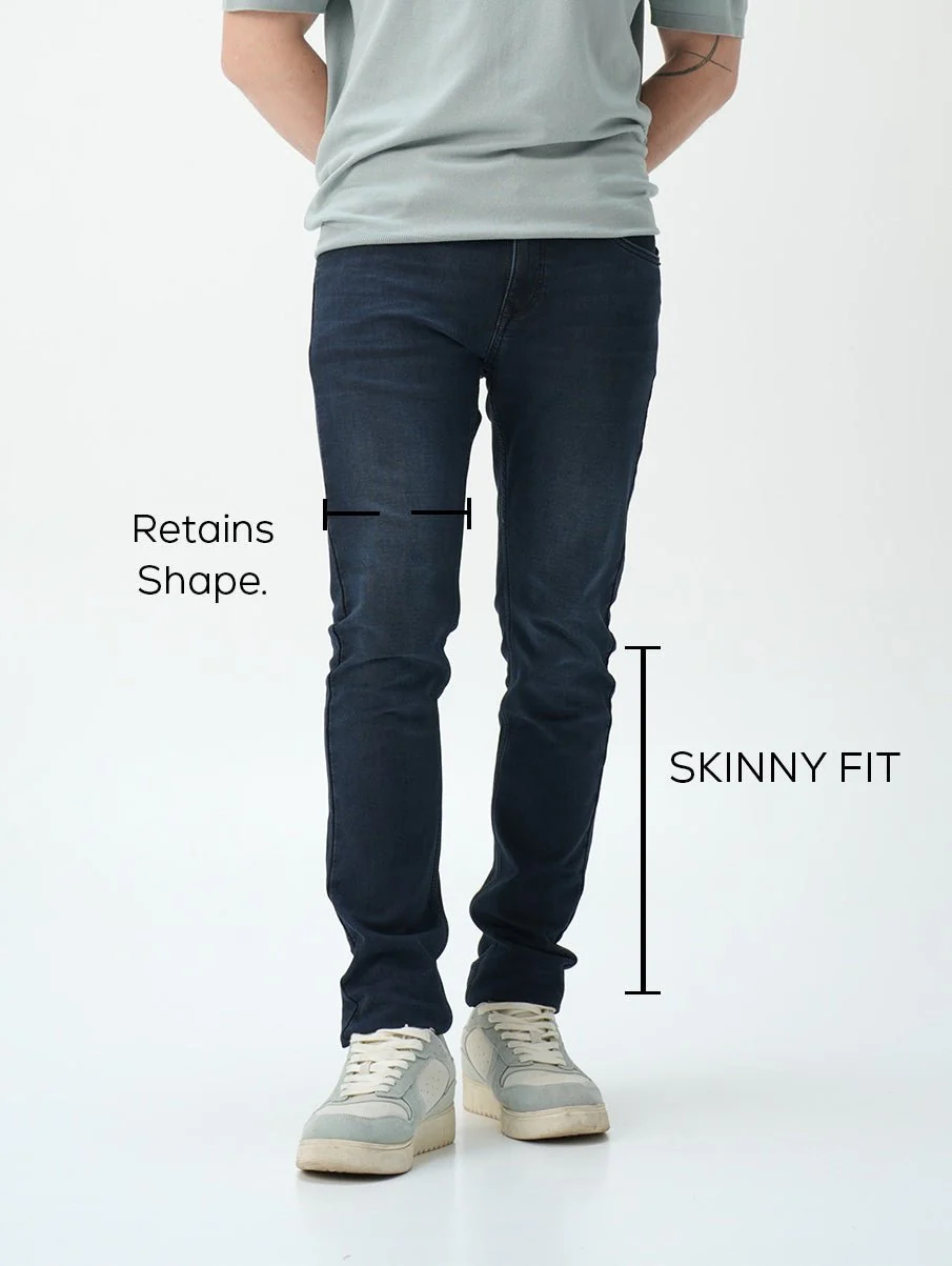 Skinny fit City Denim- Royal Navy - Image 8