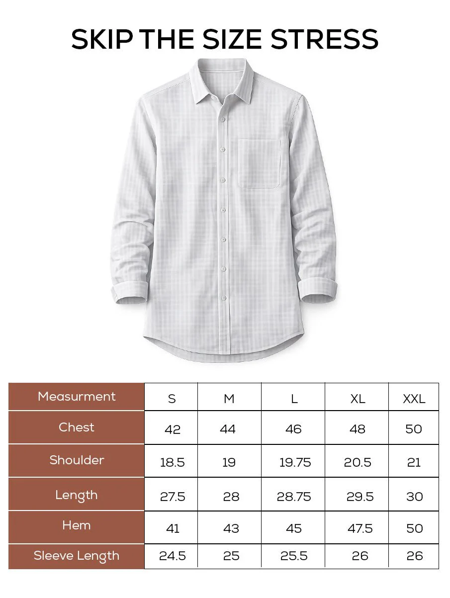 Sky Grey Striped Cotton Shirt β Regular Fit, Full Sleeves - Image 5