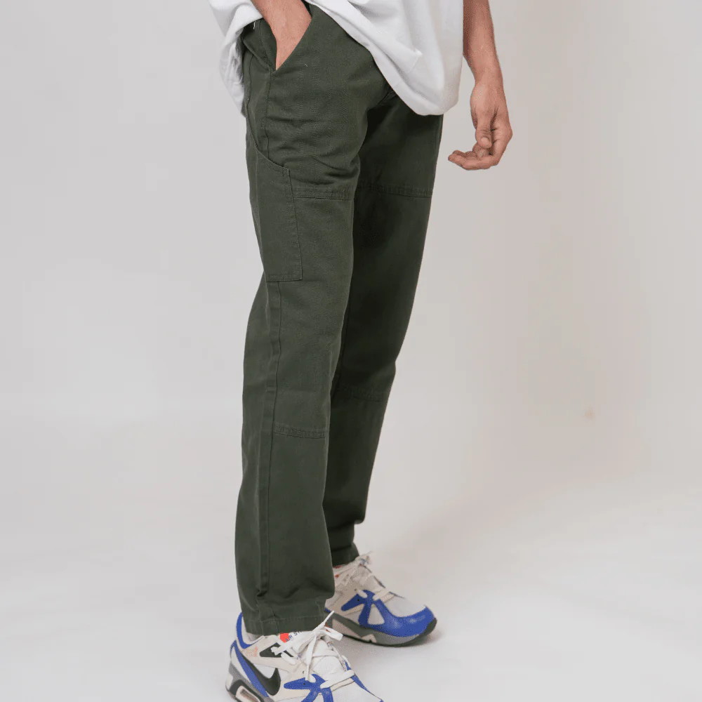 Sleek Cargo Pants- Olive - Image 4