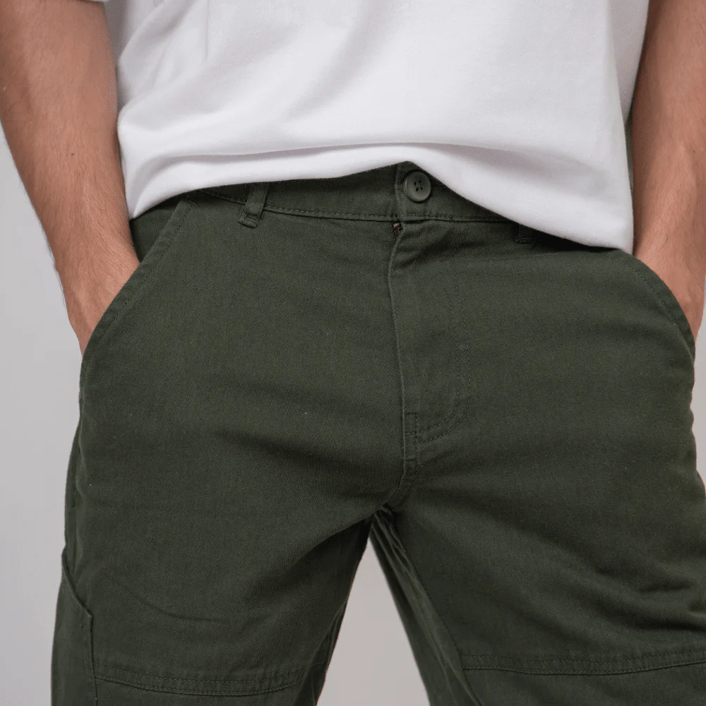 Sleek Cargo Pants- Olive - Image 5