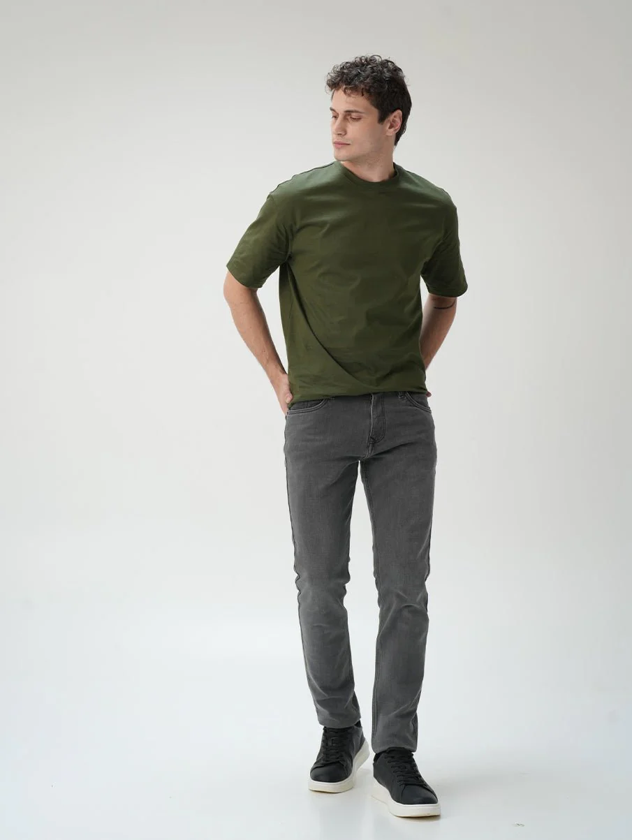 Slim fit City Denim- London Grey - Image 3