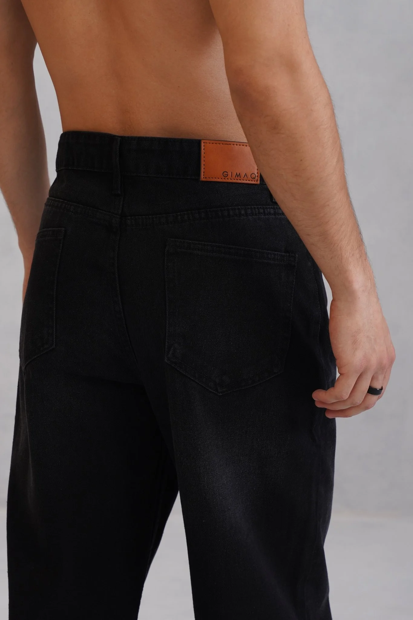 Straight fit Denim- Charcoal Black - Image 3