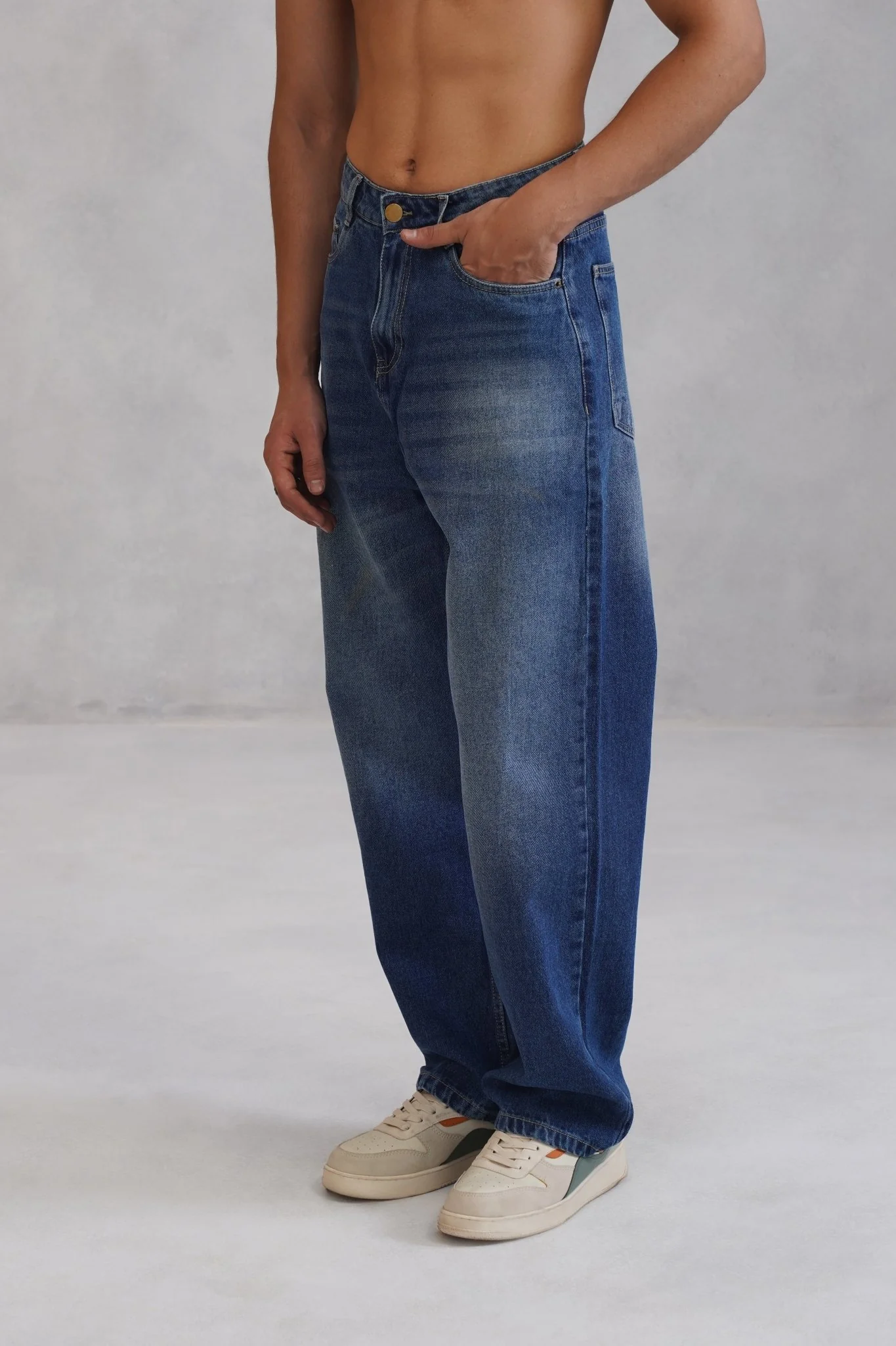 Baggy fit Denim - Mid Blue - Image 6