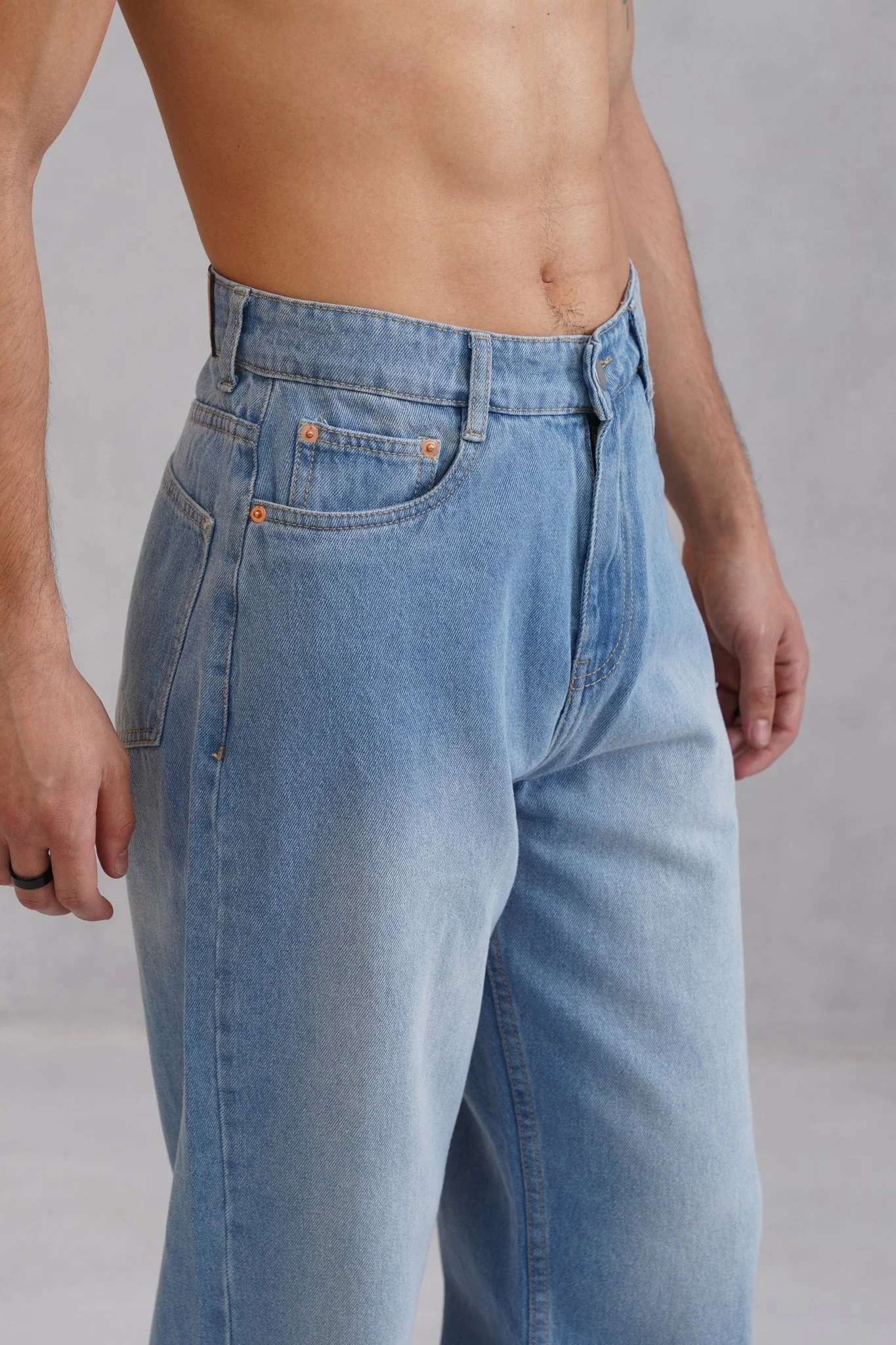 Straight fit Denim- Washed Blue - Image 4