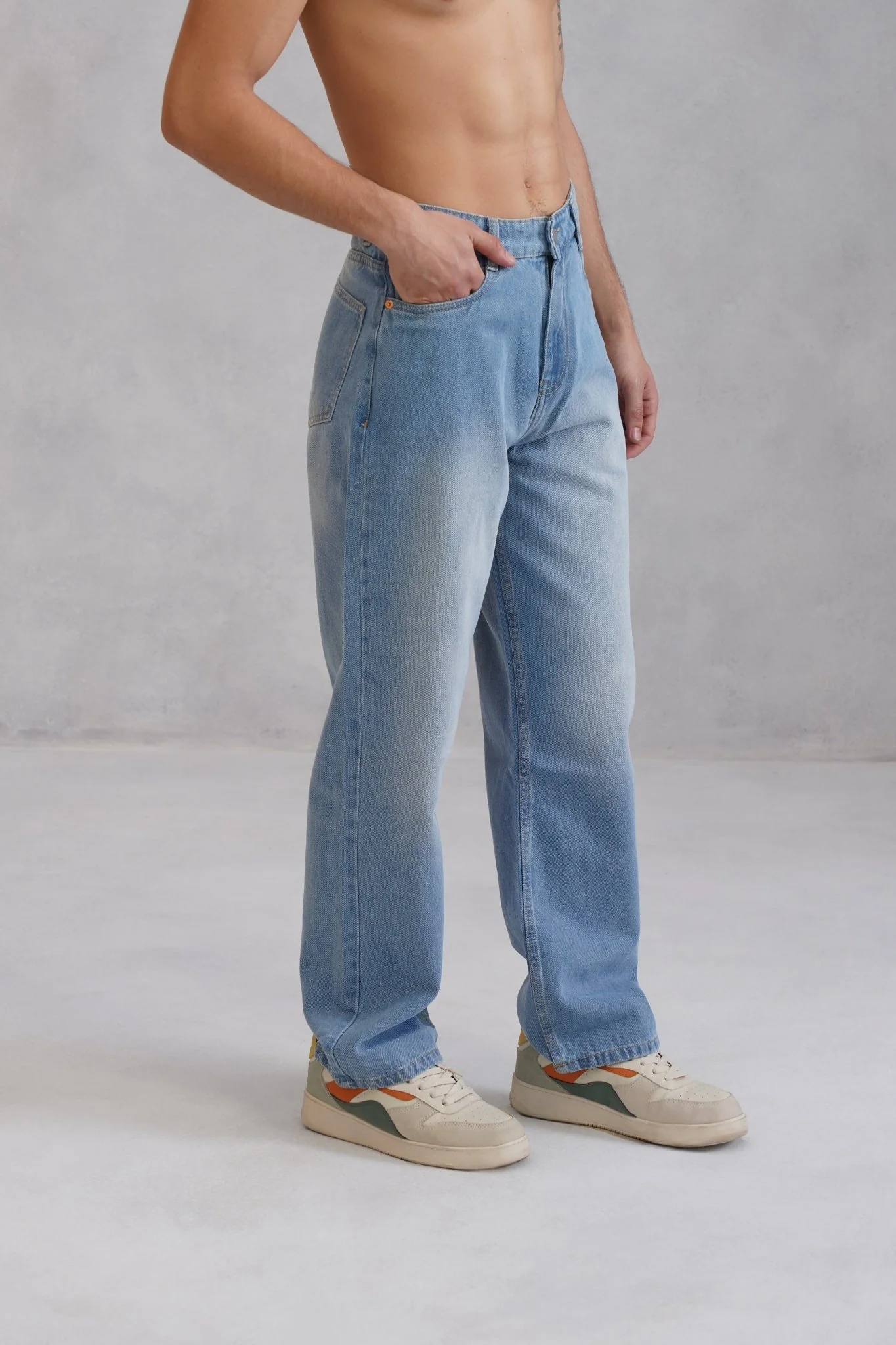 Straight fit Denim- Washed Blue - Image 5