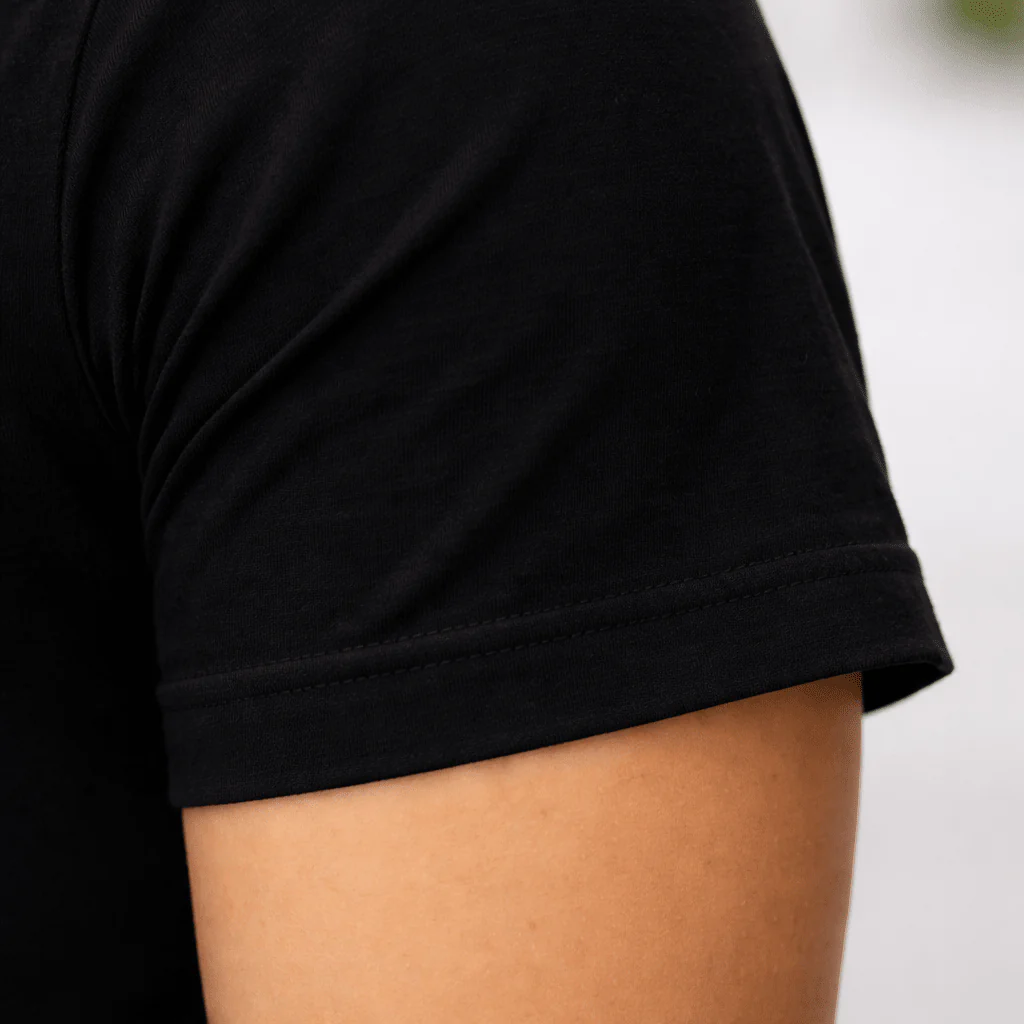 Supima Cotton Crew Neck T-Shirt - Black - Image 3