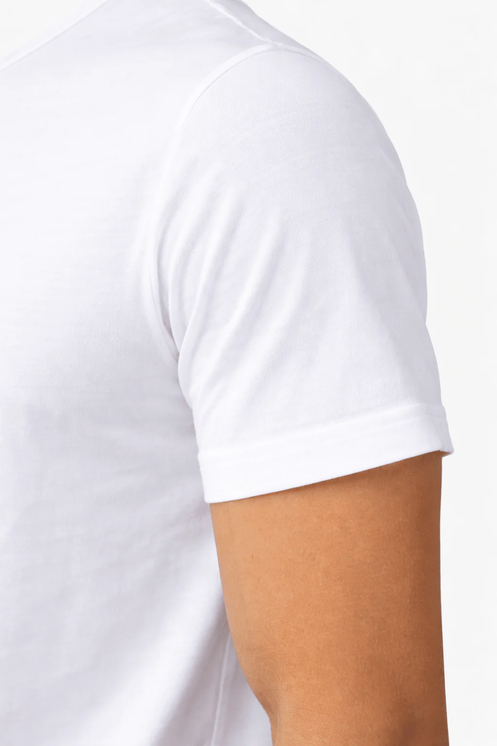 Supima Cotton Crew Neck T-Shirt - White - Image 5
