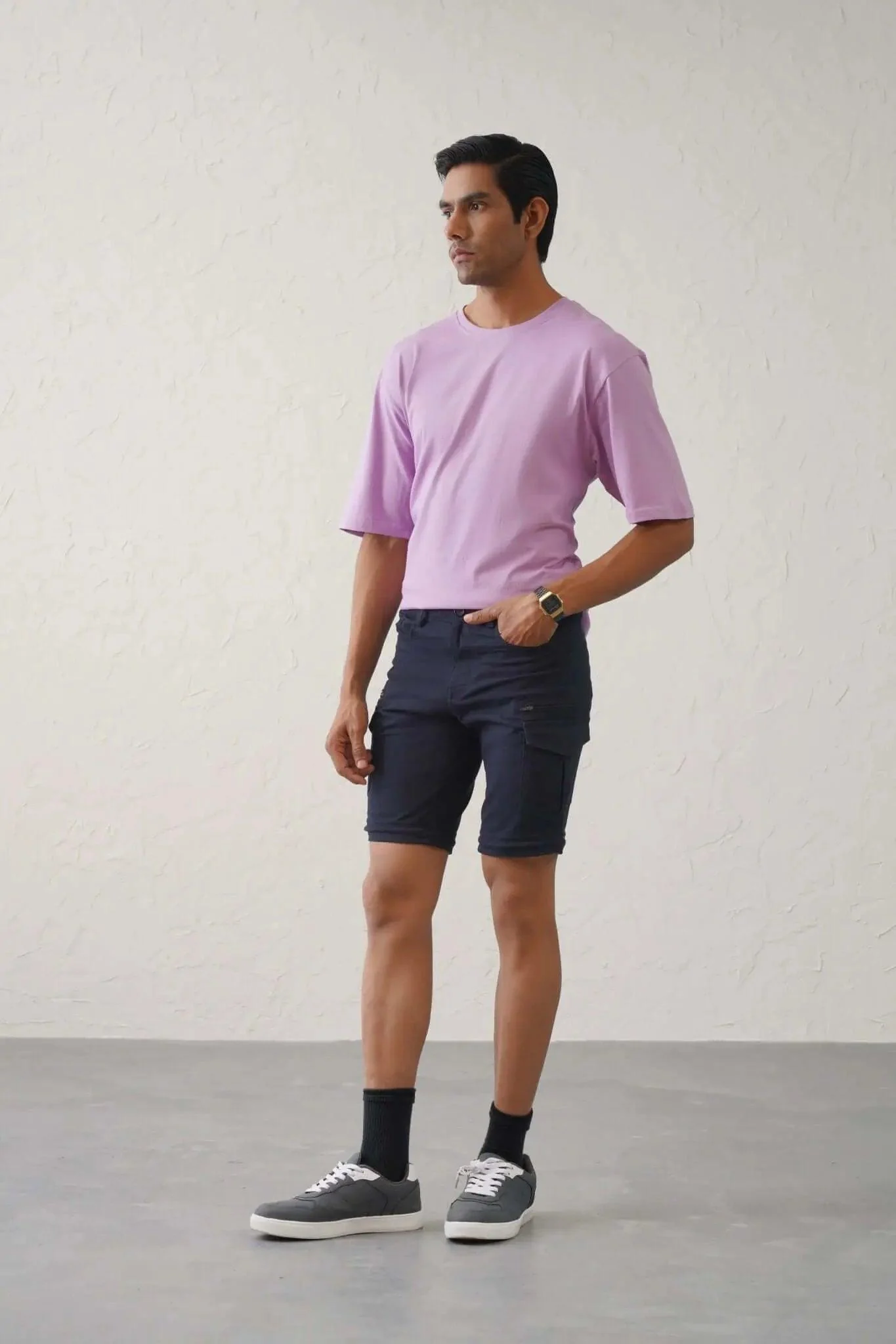 The Regular Fit Detachable Cargo Pants - Navy - Image 3