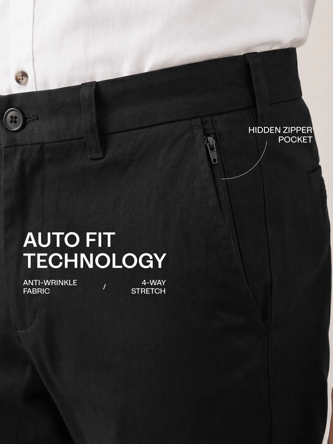 The Regular Fit Travel Chino - Black - Image 10