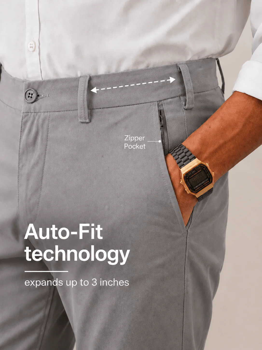 The Regular Fit Travel Chino - Grey - Image 8
