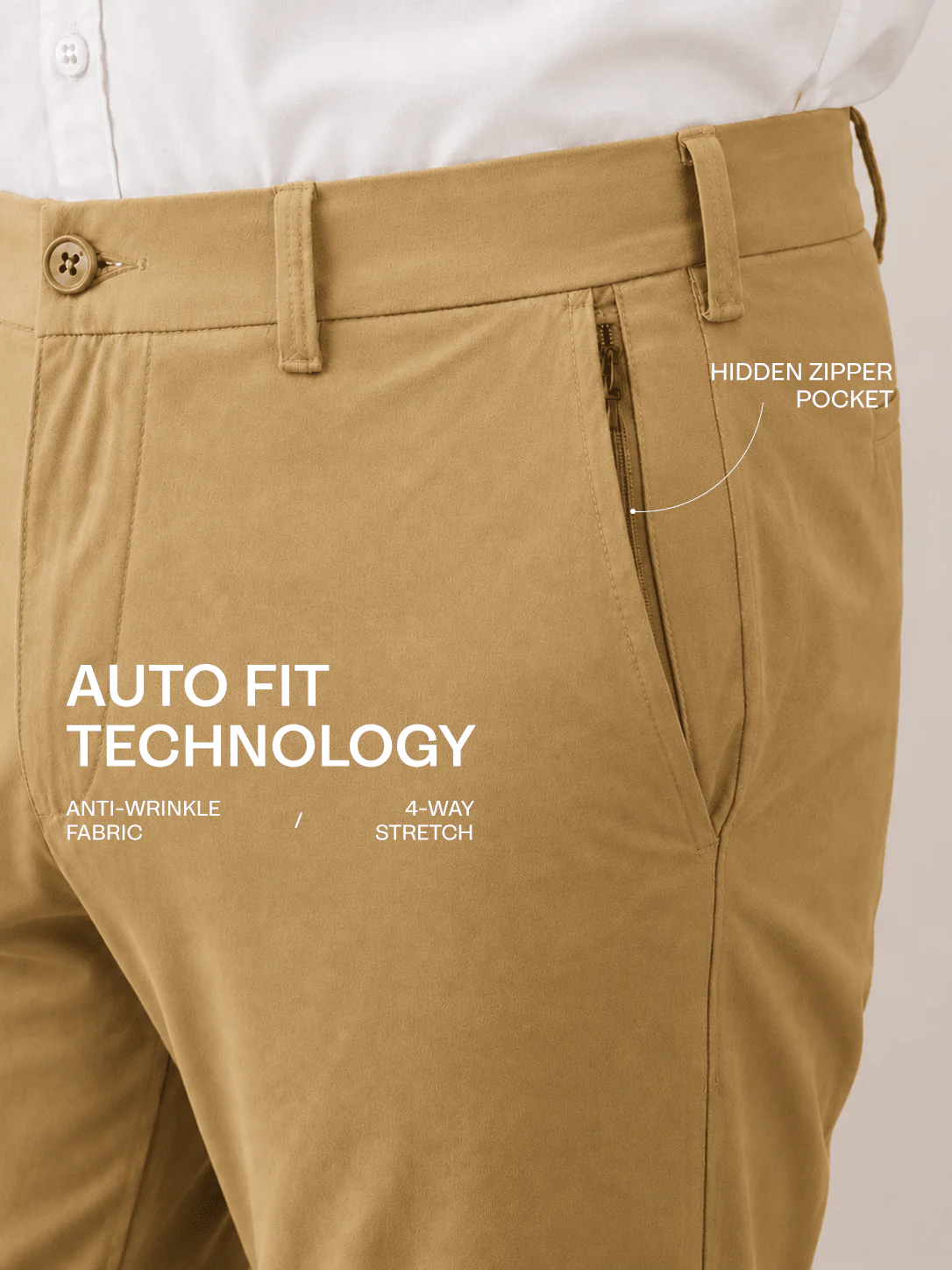The Regular Fit Travel Chino - Khaki - Image 10