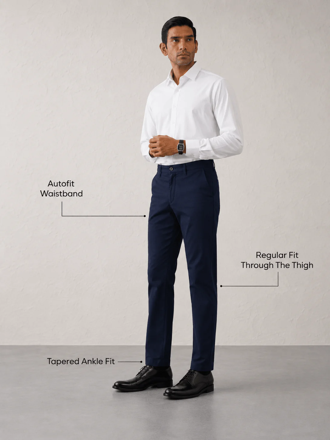 The Regular Fit Travel Chino - Navy - Image 6