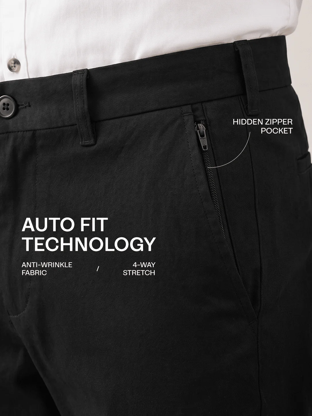The Slim Fit Travel Chino - Black - Image 10