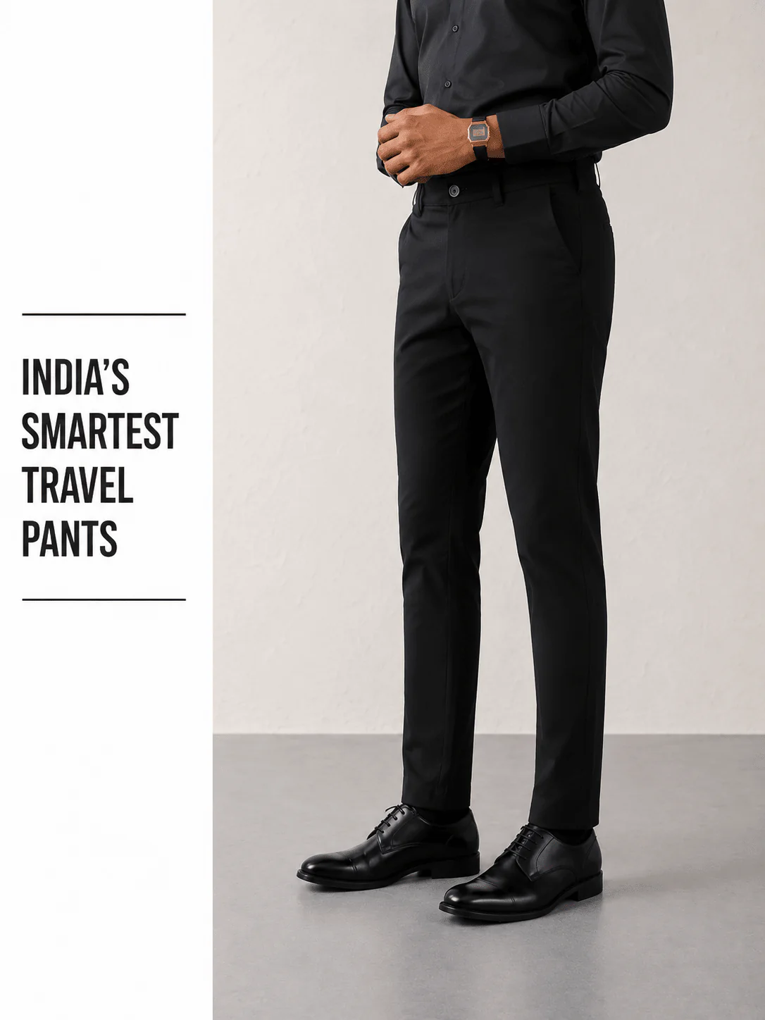 The Slim Fit Travel Chino - Black - Image 5