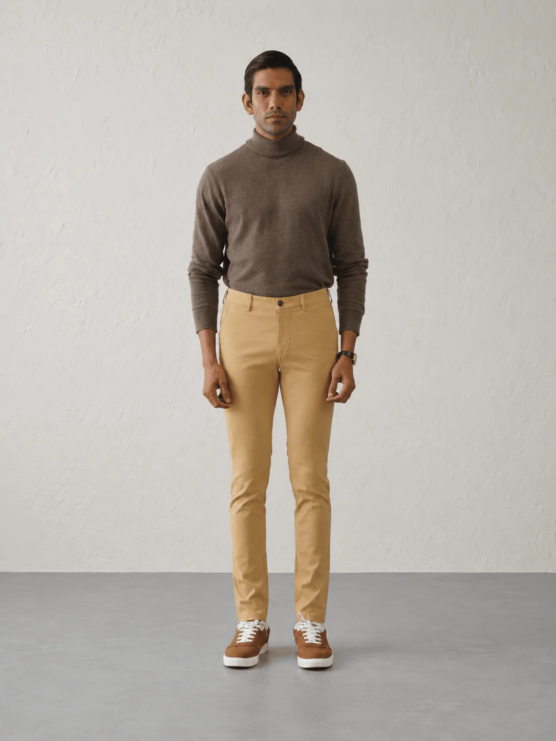 The Slim Fit Travel Chino - Khaki - Image 3